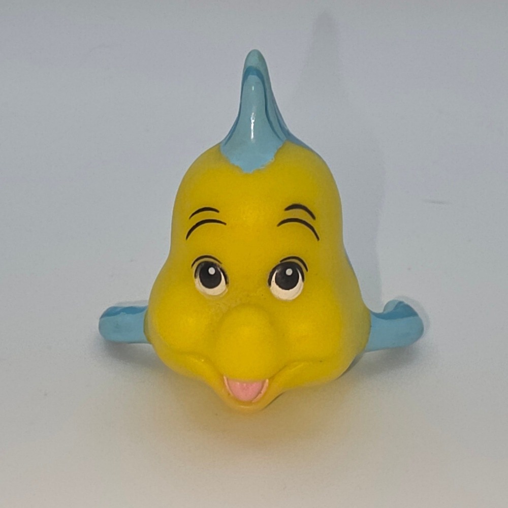 Disney Flounder 80s-90s Toy Small Yellow Blue Fair Condition Little Mermaid